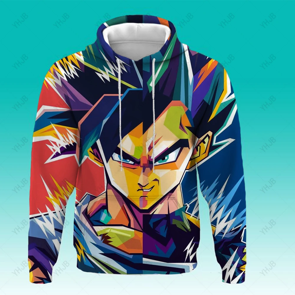 

2025 Новая толстовка с капюшоном в стиле аниме Dragon Ball для мальчиков и девочек Super Saiyan Goku, высококачественная толстовка с капюшоном и длинными рукавами, детский крутой топ