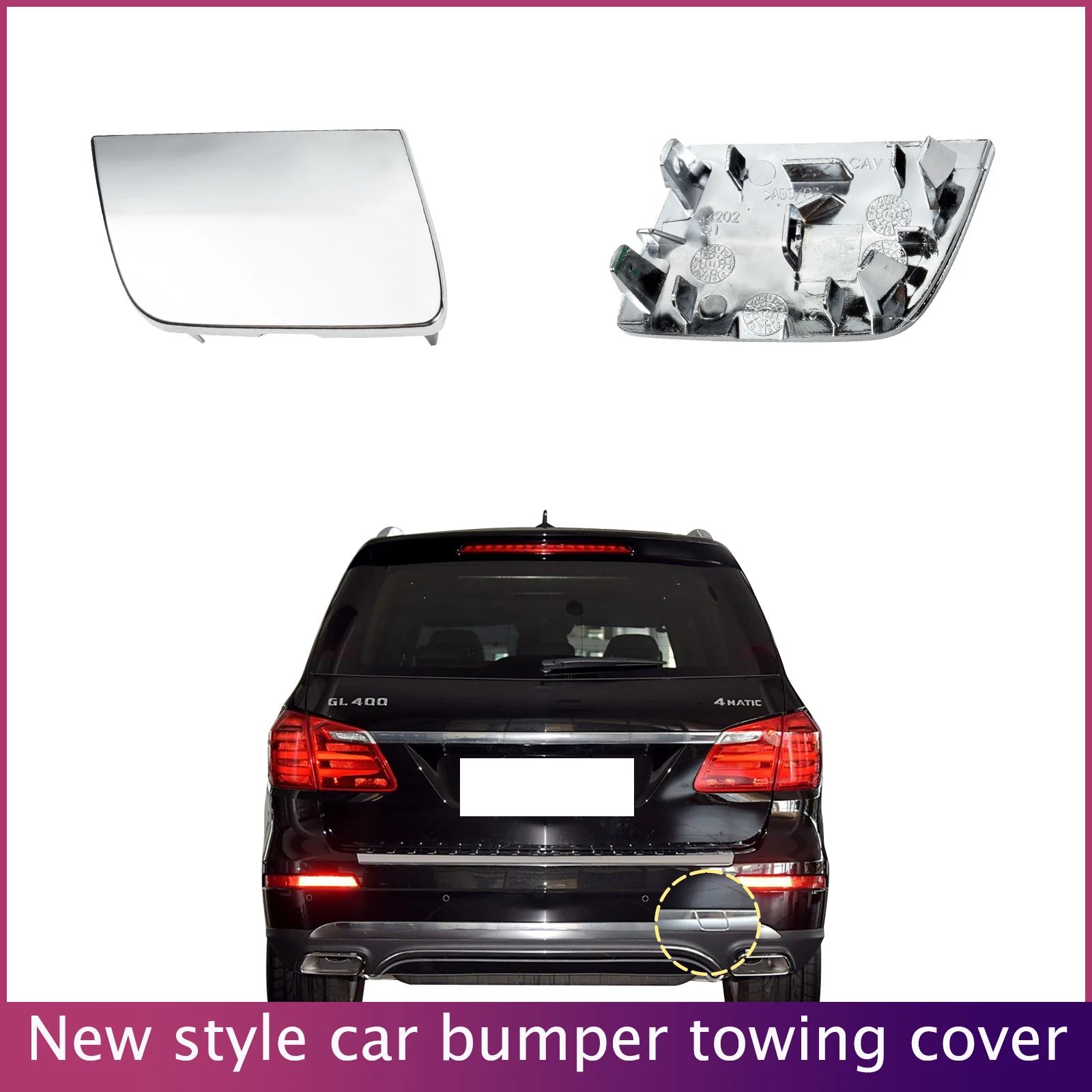 

Rear Bumper Tow Hook Cover Cap Fit For Mercedes-Benz GL350 W166 2015-2019 1668852323 Trailer Cover Cap Car Accessories