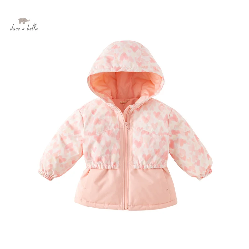 Dave Bella Clothes for Girls Down Jacket 2023 Winter New Fashion Casual Padding Outerwear Overcoat Tops Sweet Warm DB4238450