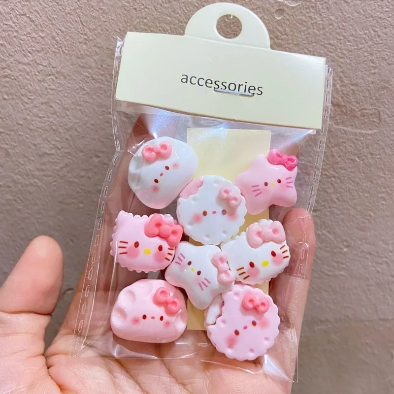 Sanrio Stickers Cartoon Cute HelloKitty Biscuit Cream Glue DIY Accessories Water Cup Lunch Box Electric Car Decoration Wholesale