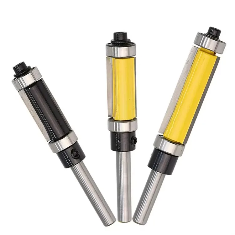 

1PC 1/4" 6.35MM Shank Milling Cutter Wood Carving Flush Trim Top & Bottom Bearing Router Bit Milling Cutter For Wood Woodworking