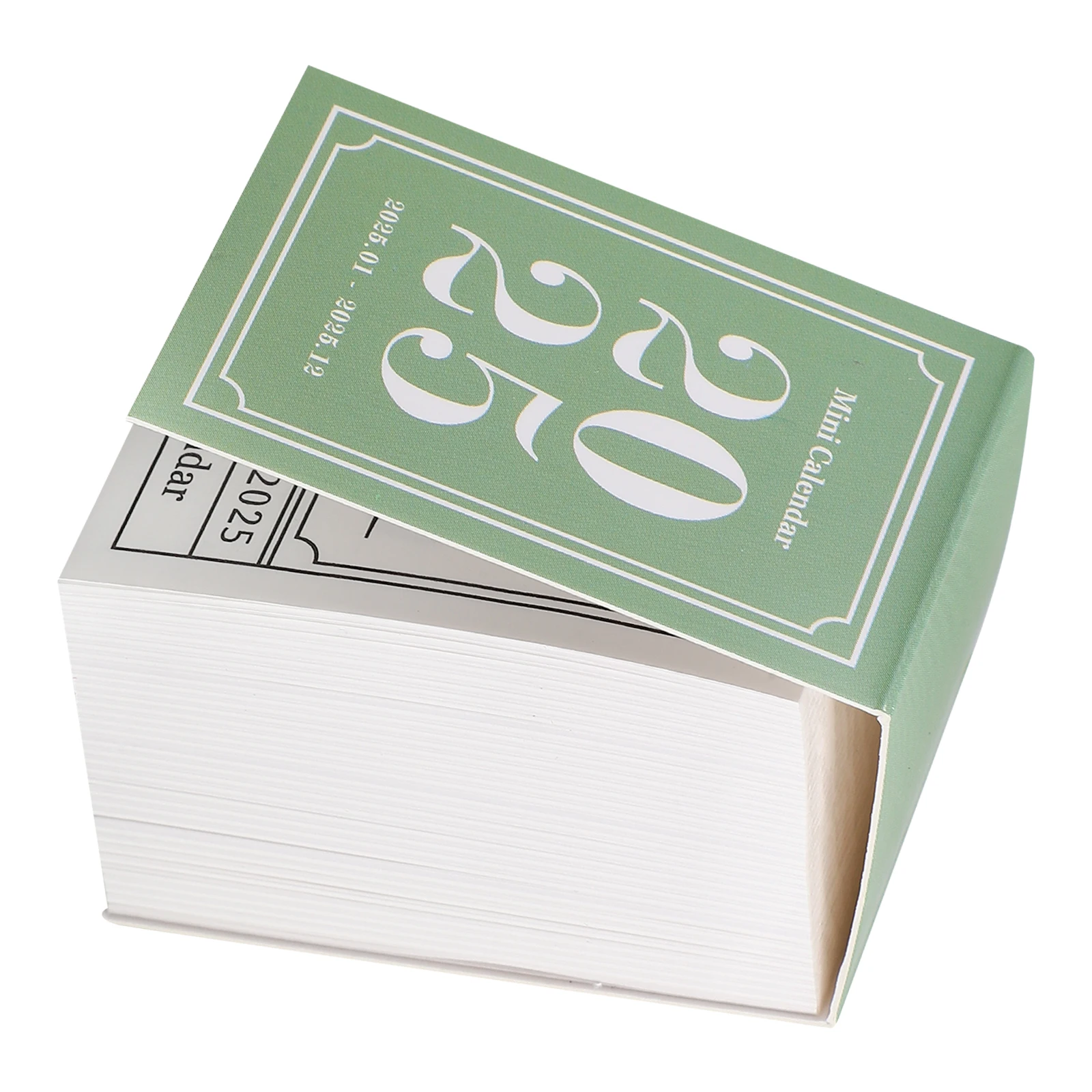 

Mini Calendar 2025 Vintage Series Small Desk Calendars Green Tear Off Pages Desktop Decor Clear Prints