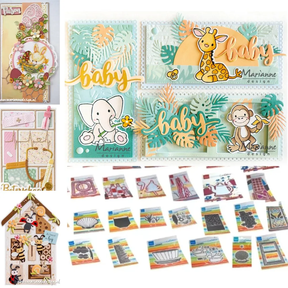 

Floral animals craft metal cutting dies mold strips sheet scrapbook paper knife blade punch stencils