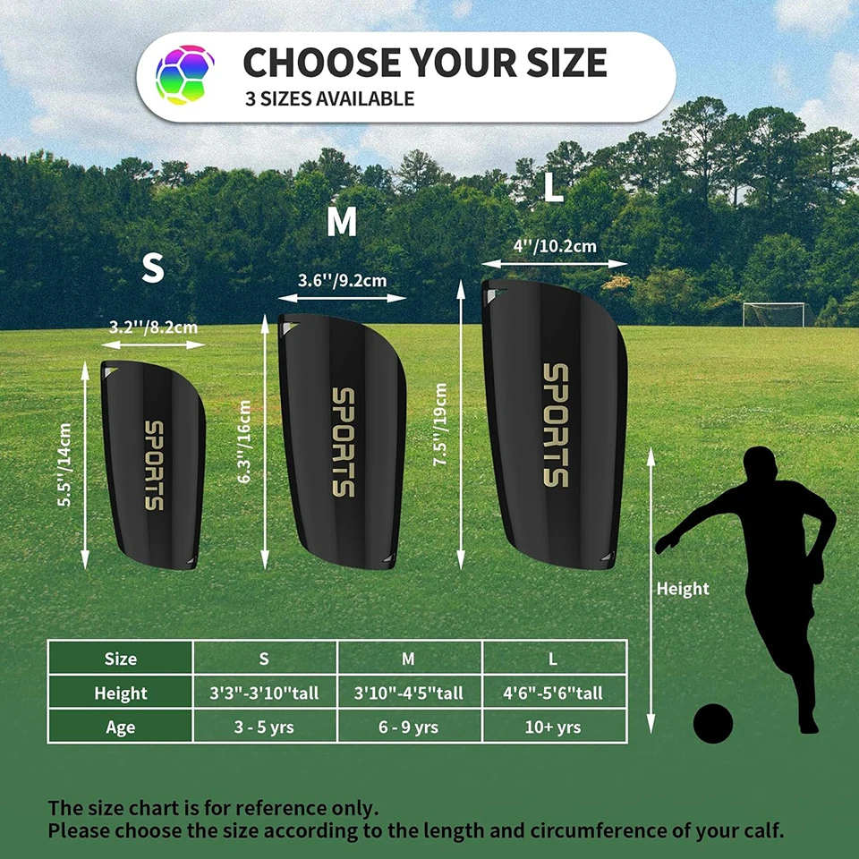 Loogdeel Kids Youth Soccer Shin Guards with Sleeves, Slip in Shinguards Soccer Shin Pads for Boys Girls Child Teens Adults