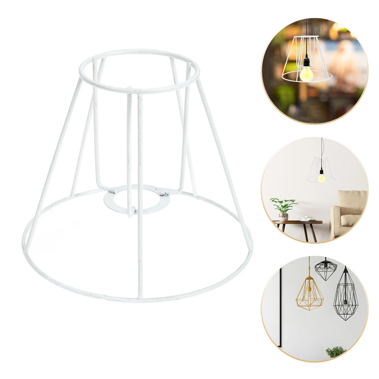 

Light Stand Decor for Room Wire Holder Industrial Bulb Guard Fixture Bulbs Useful Lampshade Bracket Chandelier