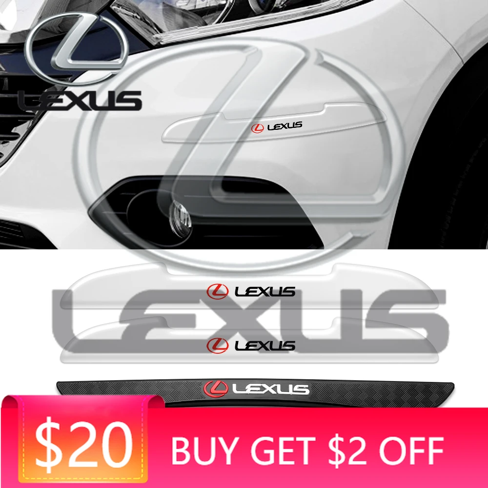 

Накладки на кромку двери (4 шт.) для Lexus F SPORT ES LS IS GS LC RC CT200h GS300, защита от столкновений, защитная полоса на бампер, автоаксессуары