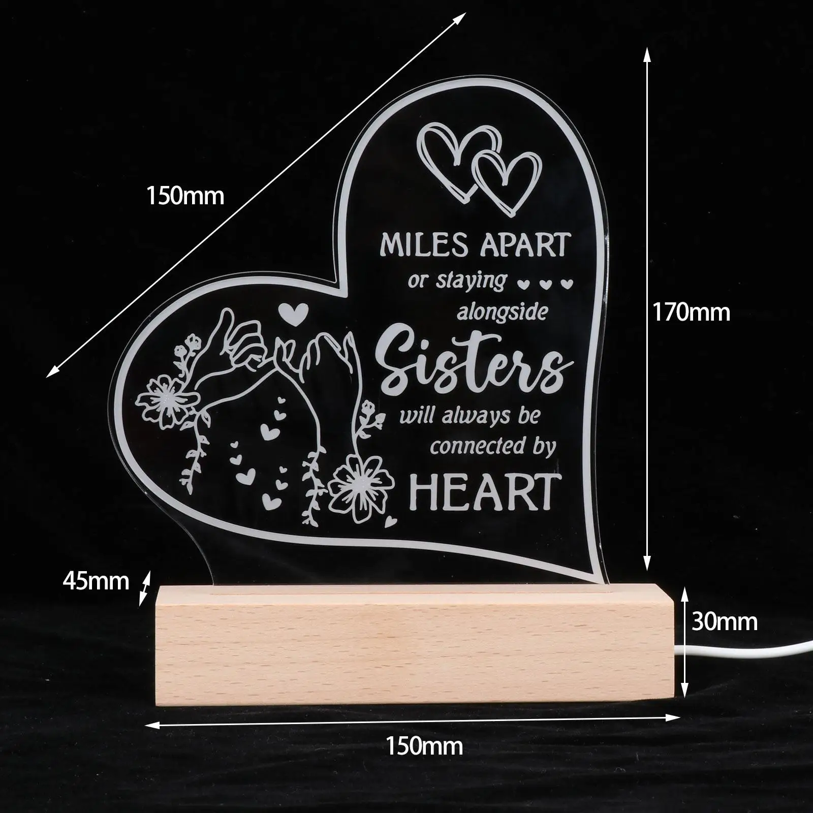 3D Illusion Lamp Acrylic Engraved Night Light Small Desk Lamp Modern Home