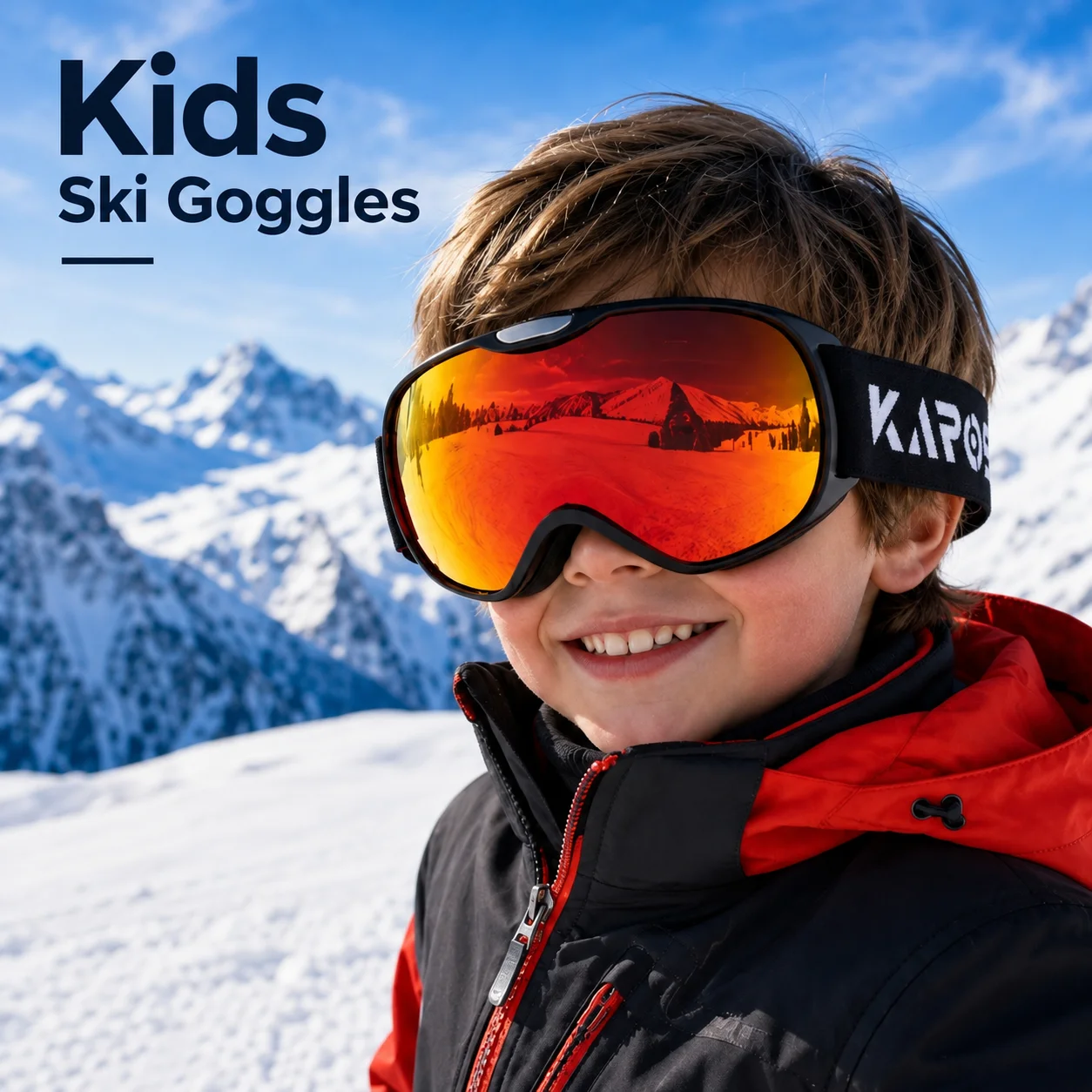 Karos Children Ski Goggles Double Layer Anti Fog UV400 Snow Glasses Small Size Lightweight Winter Sports Snowmobile Eyewear KH06