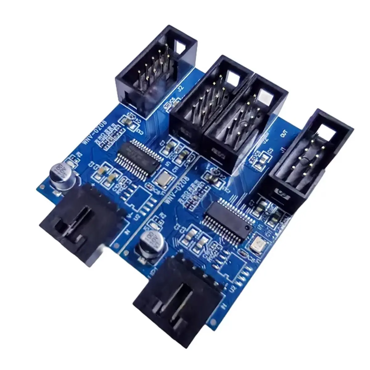 9Pin USB Splitter Expansion Card Male 1 to 4 Female Adapter Riser Board USB2.0 HUB for Desktop Motherboard Header