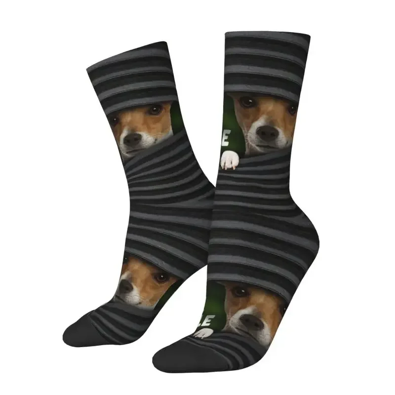 Funny Jack Russell Face Mask Ew People Socks Women Men Warm 3D Print Dog Owner Puppy Football Sports Socks