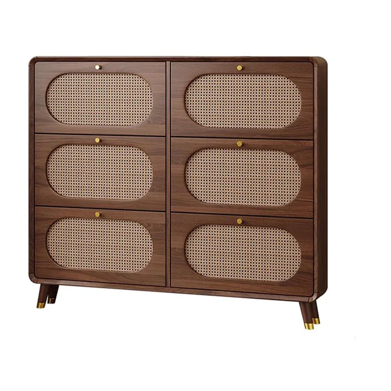 Lemari Sepatu Vertikal Kayu Interior Besar Fashion Profesional Rak Sepatu Antik Kreatif Sapateira Lounge Suite Furniture