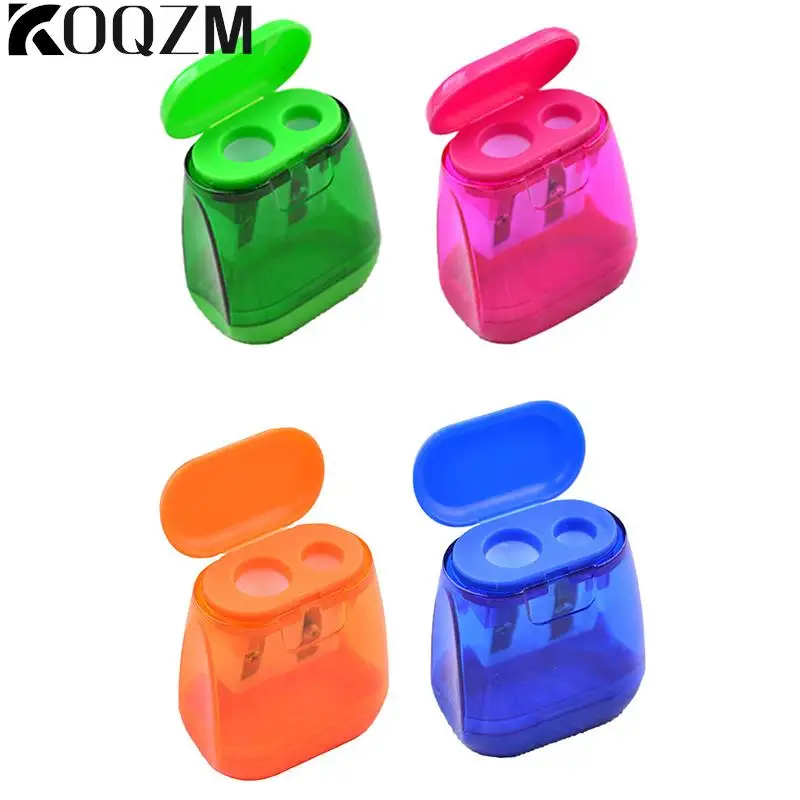 New Children's Dual Hole Pencil Sharpener Handheld For Kid Exquisite Pencil Sharpener For School Office Pencil Sharpeners