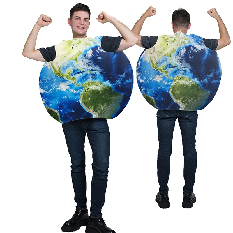 

Men Solar System Halloween Fancy Dress Up Boy 3D Print Planet Cosplay Kids Adult Round Earth Costume