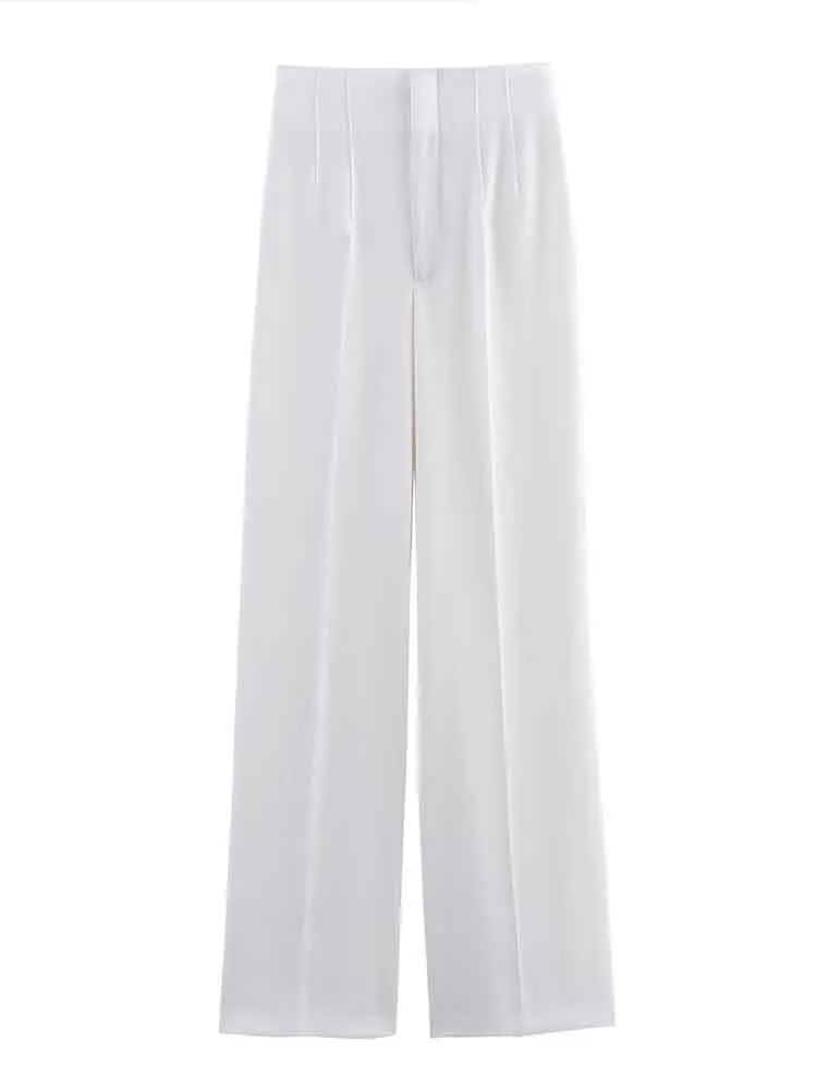 

European style new women's fashion versatile high waist drape mopping pants straight pants wide leg pants