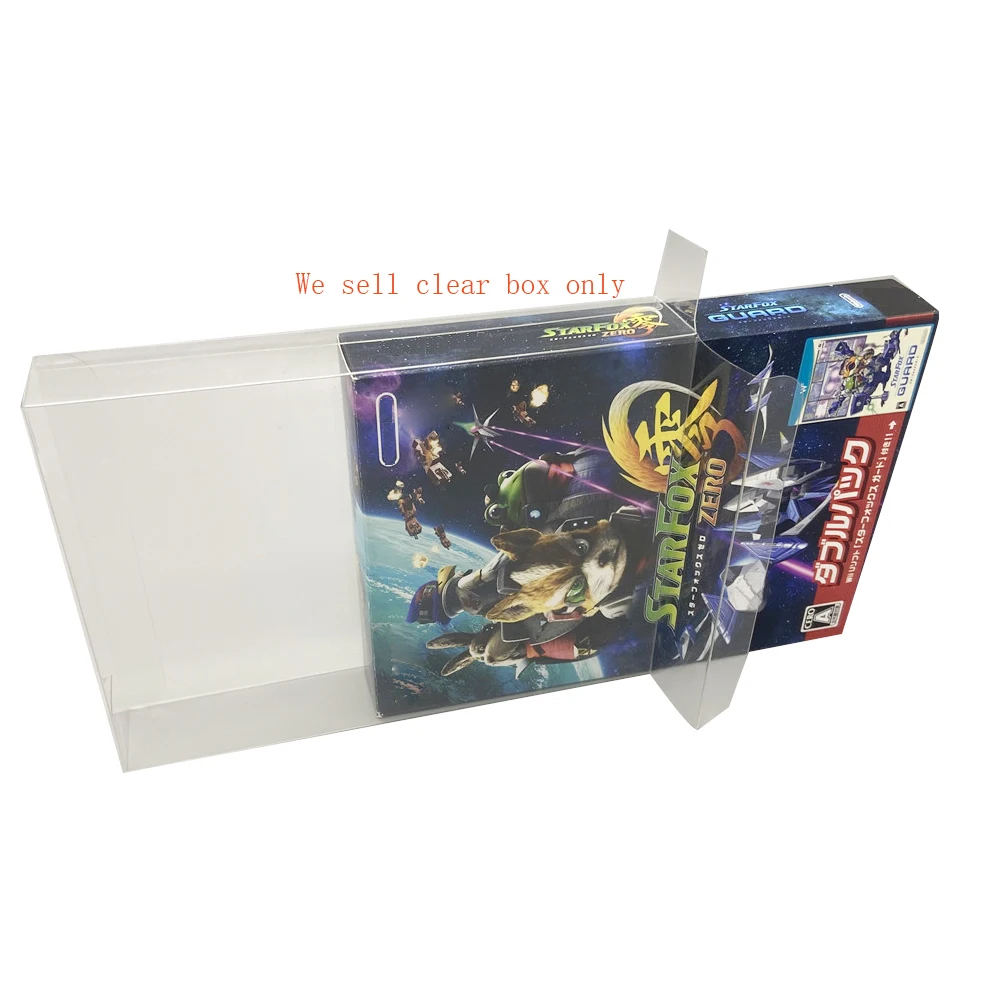 ZUIDID Transparent box  cover For WIIU Star Fox Zero game Two-disc Bundle Limited   Edition  display storage PET protective box