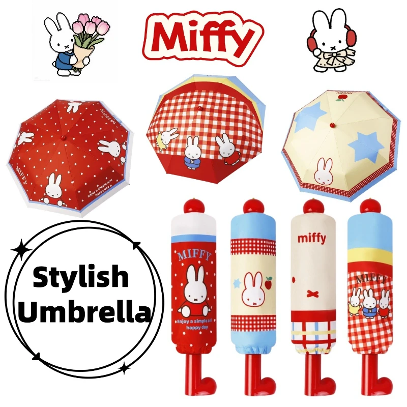 

Модный милый зонт Miffy Rabbit для женщин, двойного назначения (от солнца и дождя), в свежем стиле, с защитой от солнца и УФ-излучения.