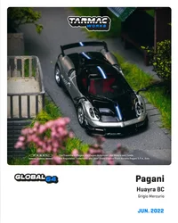 Tarmac Works 1:64 Pagani Huayra BC Grigio Mercurio Diecast Model Car