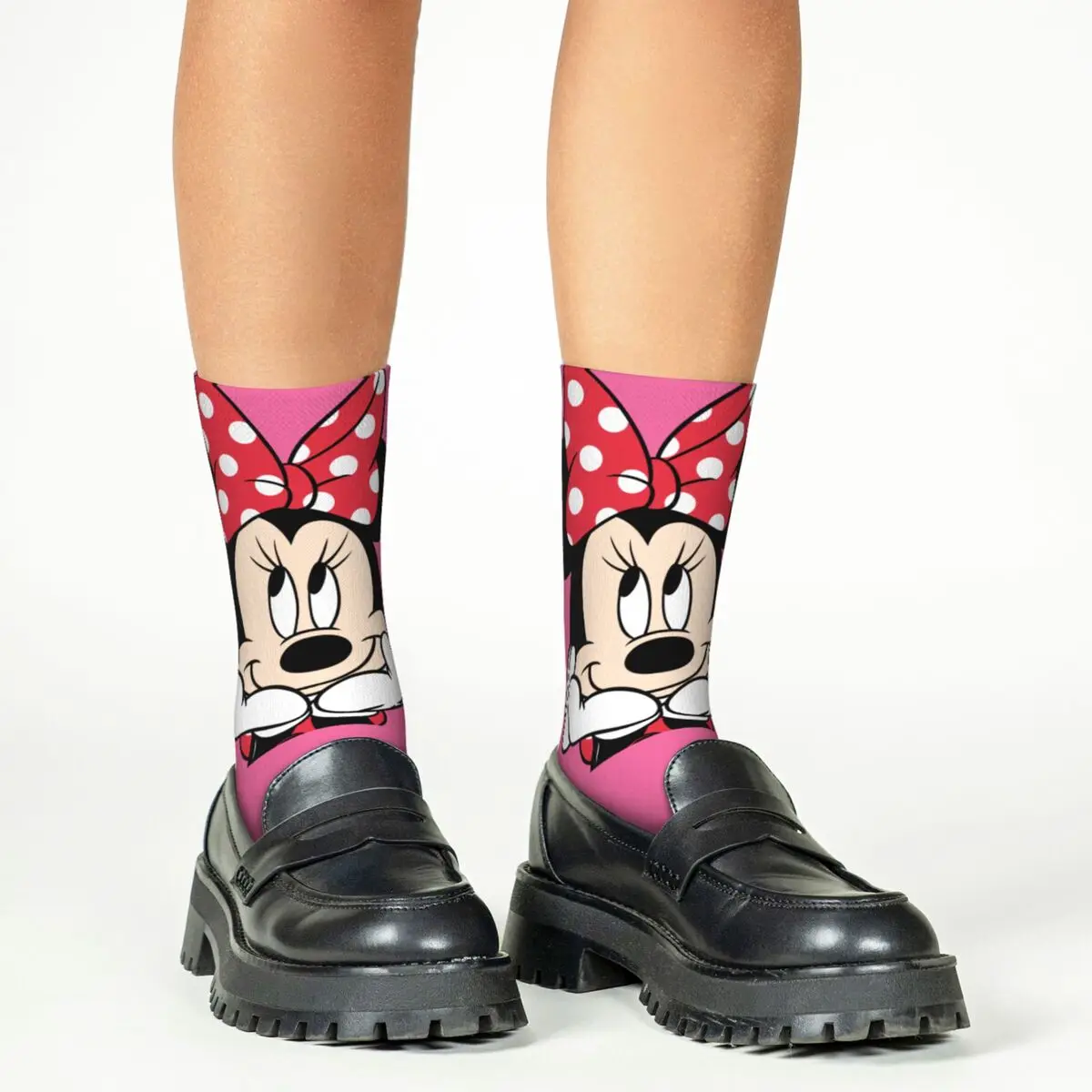 Niños Niñas Niño Rojo Minnie Cabeza Mouse Mickey Calcetines Personalizados Calcetines Lindos para Niñas Niños