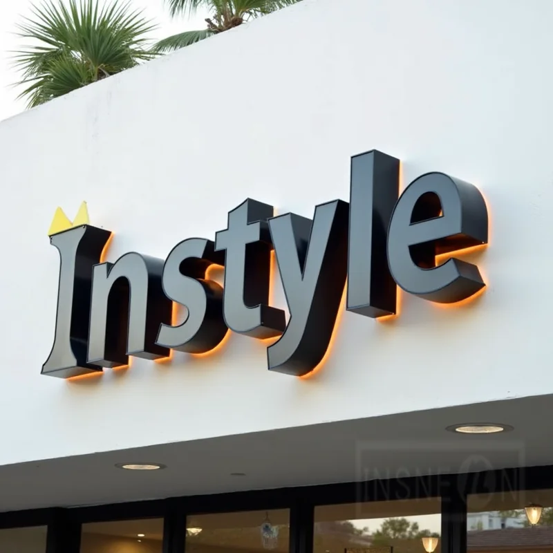 Custom 3D Backlit Letters Sign for Storefront Business Outdoor Waterproof Illuminated LED Light Acrylic Building Lighted Signs