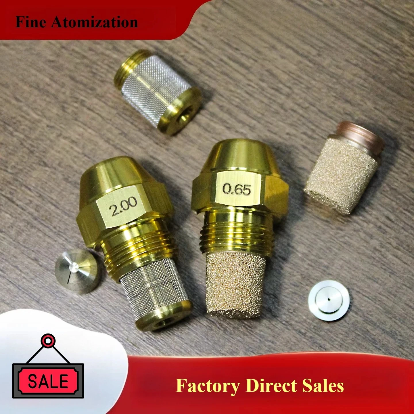 5PCS Diesel Fuel Jet Brass Burner Oil Nozzle Burner, 45 60 80Degree,Boiler Injection Oil Burner Nozzle