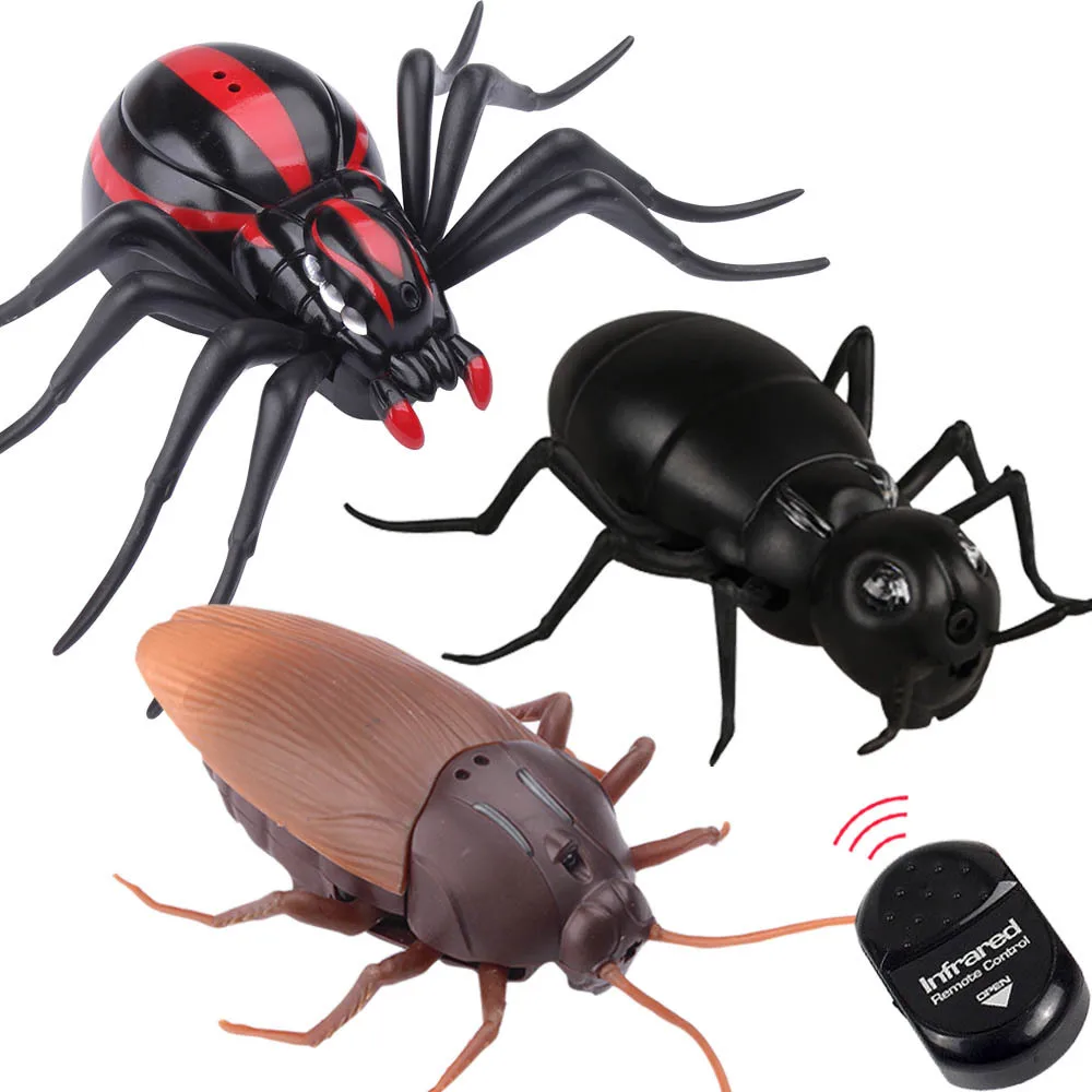 Funny Novelty Simulated Animal Infrared Remote Control Cockroach Spider Ant Electric Prank Children\'s Trick Party Toy