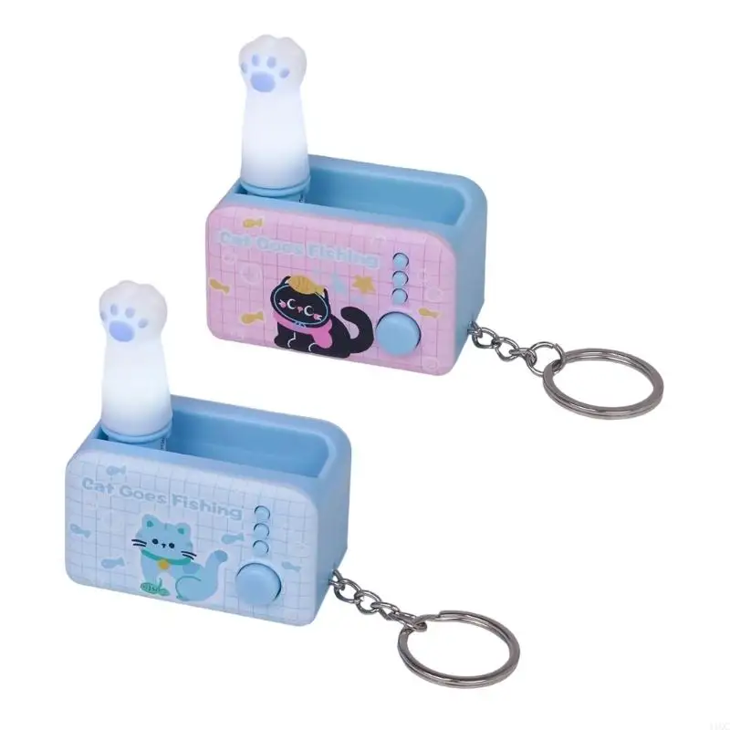 Shaped LED Keychain With Jumping Function Nighttime Visibility Enhancer Portable Holder Stress Toy