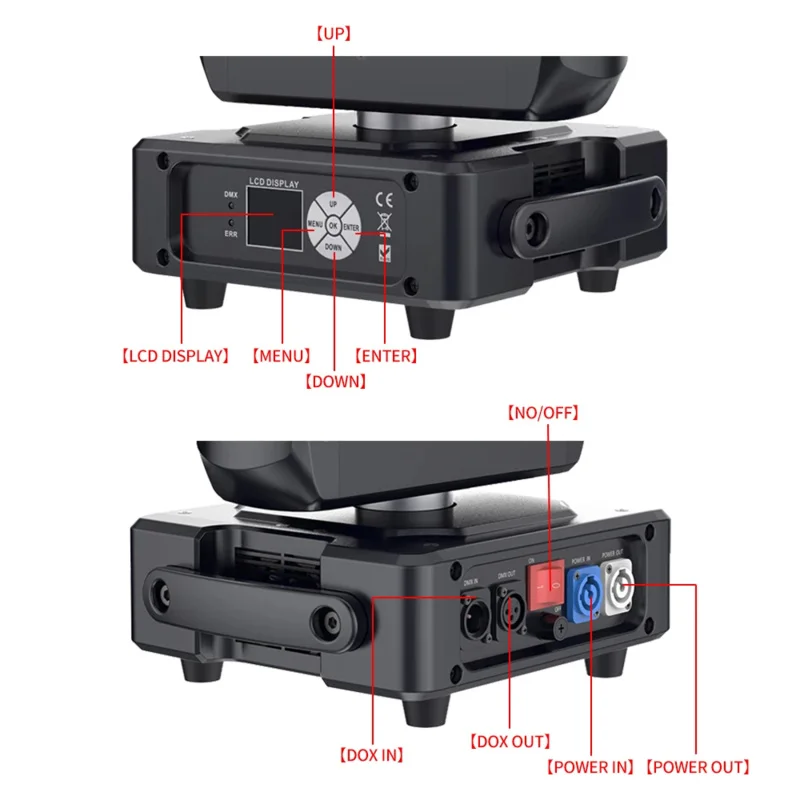 Imagem -04 - Mini Stage Beam Lighting com Lâmpada Principal em Movimento Movendo a Lâmpada Principal Rainbow Effect Dmx Control para Disco dj Casamento Discotecas Bar Festa 230w 18 Pcs