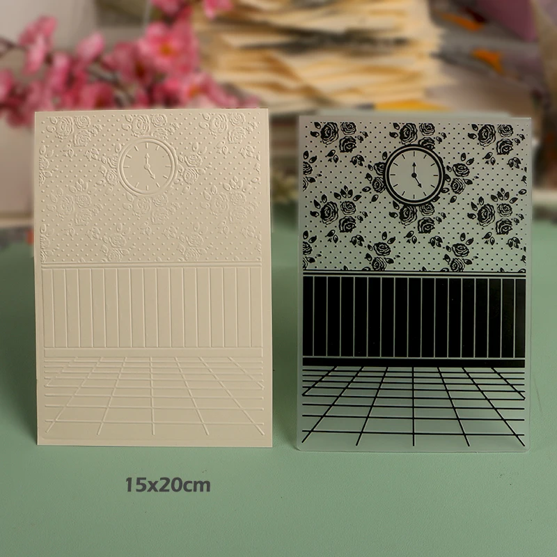 DUOFEN Crafts plastic embossing folder collection 7 paper embossing flower mold Christmas Birthday fathers mothers day wedding