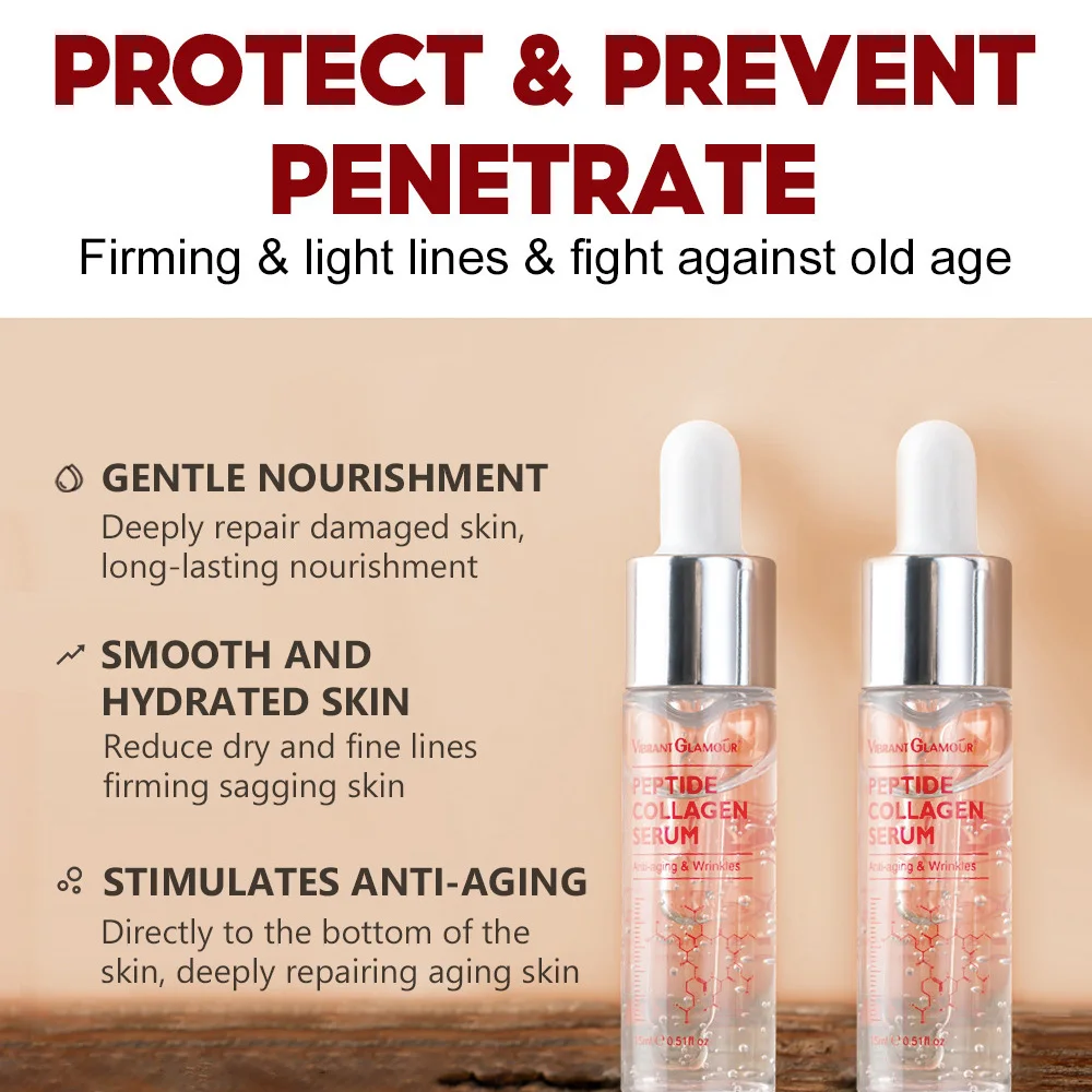 VIBRANT GLAMOUR Argireline Collagen Essence – Firming Hydrating Fine Lines Smoother Anti Wrinkle Face Serum Cross Border
