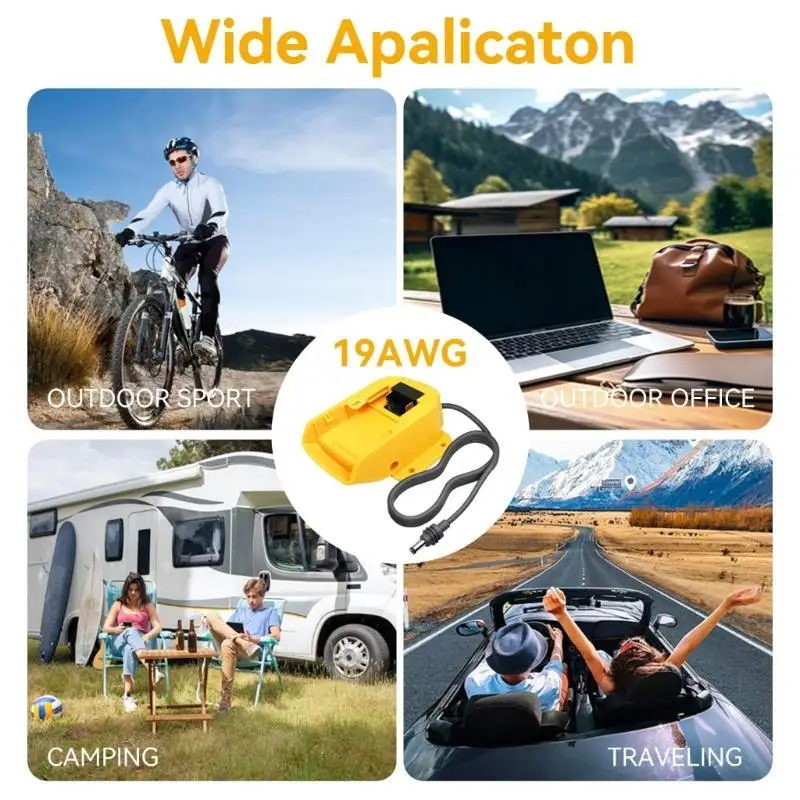 

652F Charging Dock Power Transfer Charging Unit Suitable for 18V Tool Batteries 3A Power Delivery Waterproof Cord Included