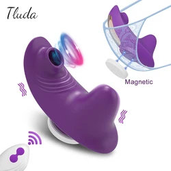 Wireless Control Wearable Vibrator for Women Clit Sucker Magnetic Vibrating Panties Clitoral Vaginal Stimulator Adult Sex Toys