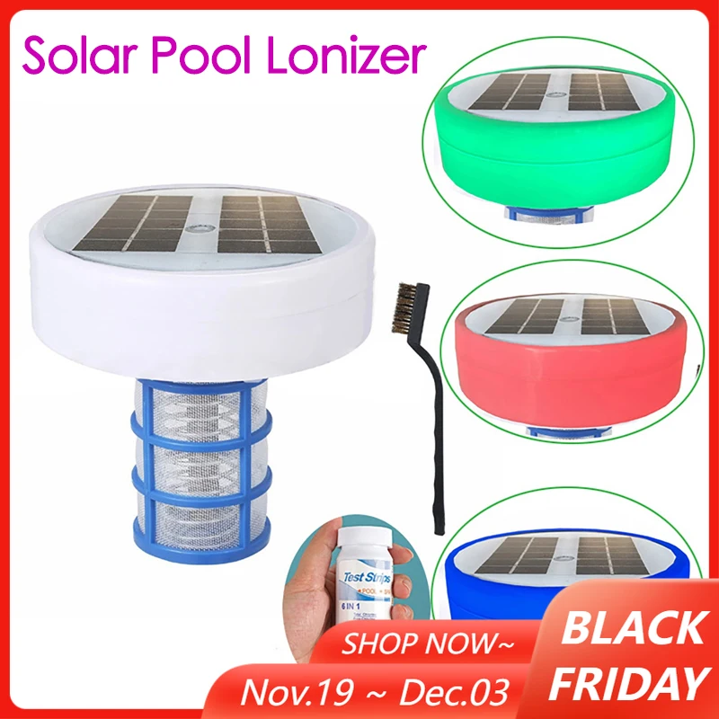 

Solar Pool Lonizer Copper Silver Ion Swimming Pool Purifier Algae Resistance Lower Chlorine Outdoor Swim Water Purifier