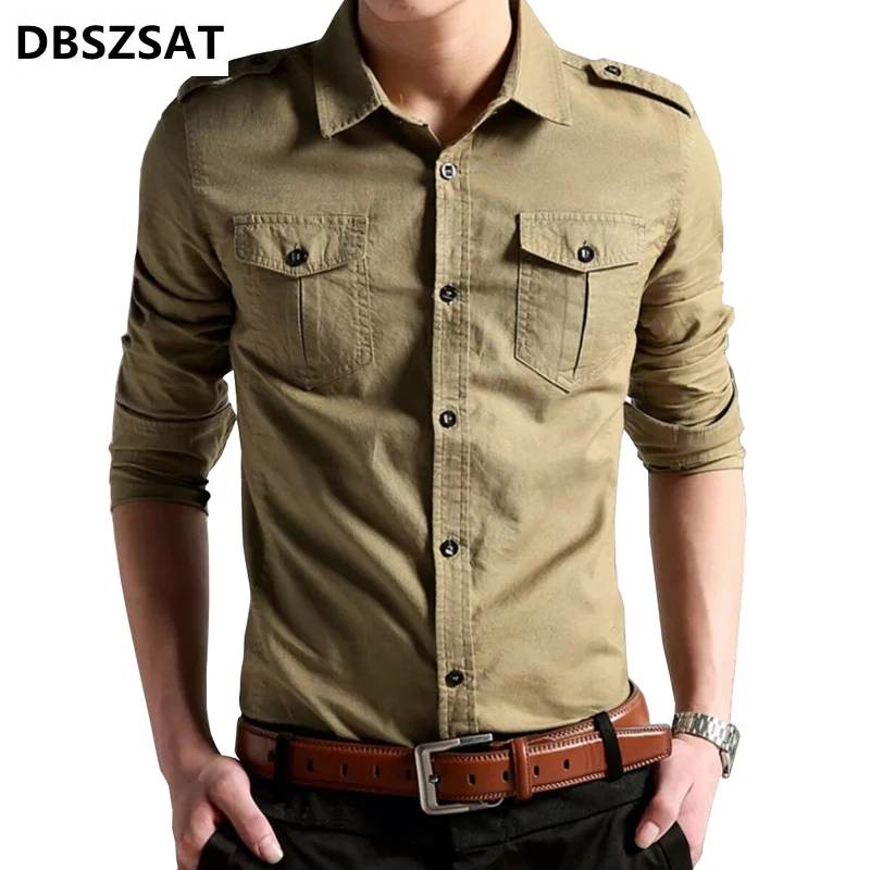 

New Arrivals dropship Clothing green shirt male military heavy cotton shirts slim fit short sleeve high quality branded for men