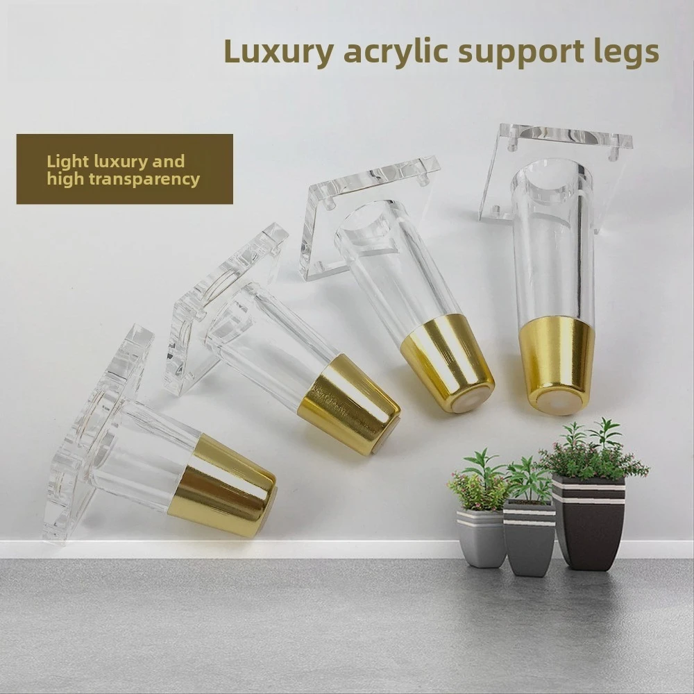 4pcs  Modern Simplicity European Style Coffee Table Legs Acrylic Legs For Furniture Clear End Cabinet Support Legs Furniture