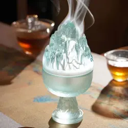 Ancient Law Glass Incense Burner Boshan Stove Household Sandalwood Incense Burner Tea Ceremony Indoor Gift Creative Decoration