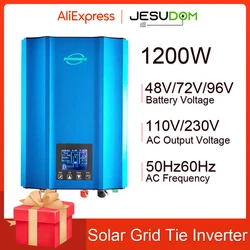 1200w Solar Inverter Grid Tie Pure Sine Wave Output DC48V 72V 96V to AC110V AC230V z funkcją ogranicznika eksportu