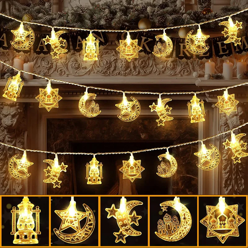 1-10M Christmas Snowflake star Light Christmas Deer String Lights for Merry Christmas Tree Garden New Year\'s home Decorations