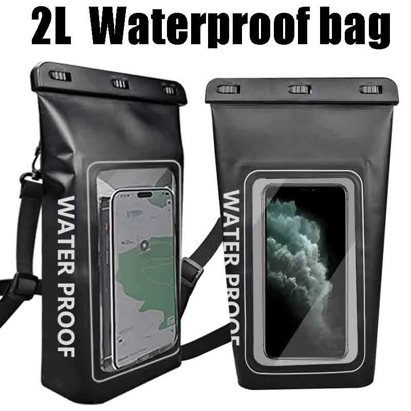 

Водонепроницаемые сумки из ПВХ с сенсорным экраном, 2 л, для треккинга, дрифтинга, рафтинга, серфинга, каякинга, спортивные сумки для активного отдыха, снаряжение для кемпинга