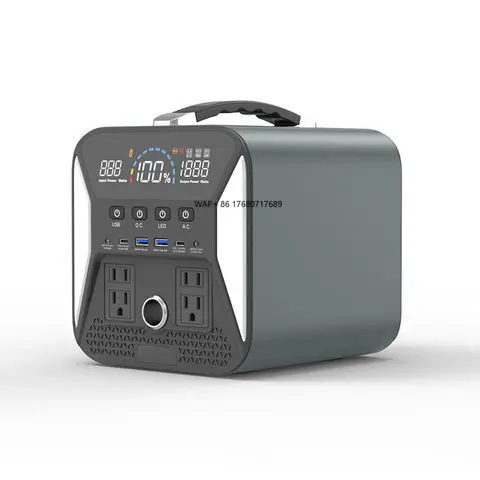 European Union  DC USB Multipurpose Power Station AC 220V 500W Home Solar Generator