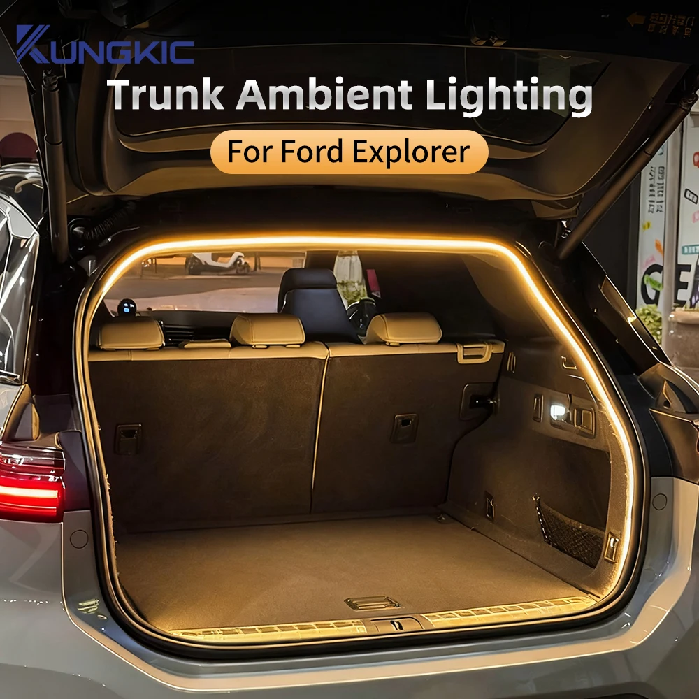 

Rear Trunk LED Atmosphere Light Bar For Ford Explorer White Warm Lights Modified Lamp Auto Parts Car Trunk Lighting Modification