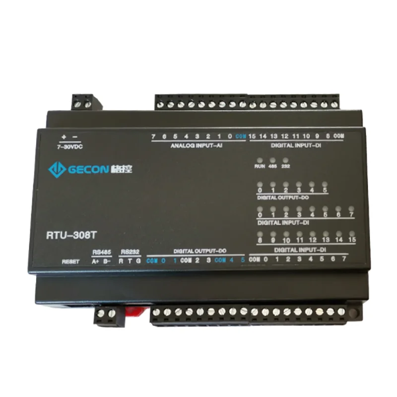 

308T MODBUS RTU RS485 module 6 relays 16 digital inputs 8 analog inputs