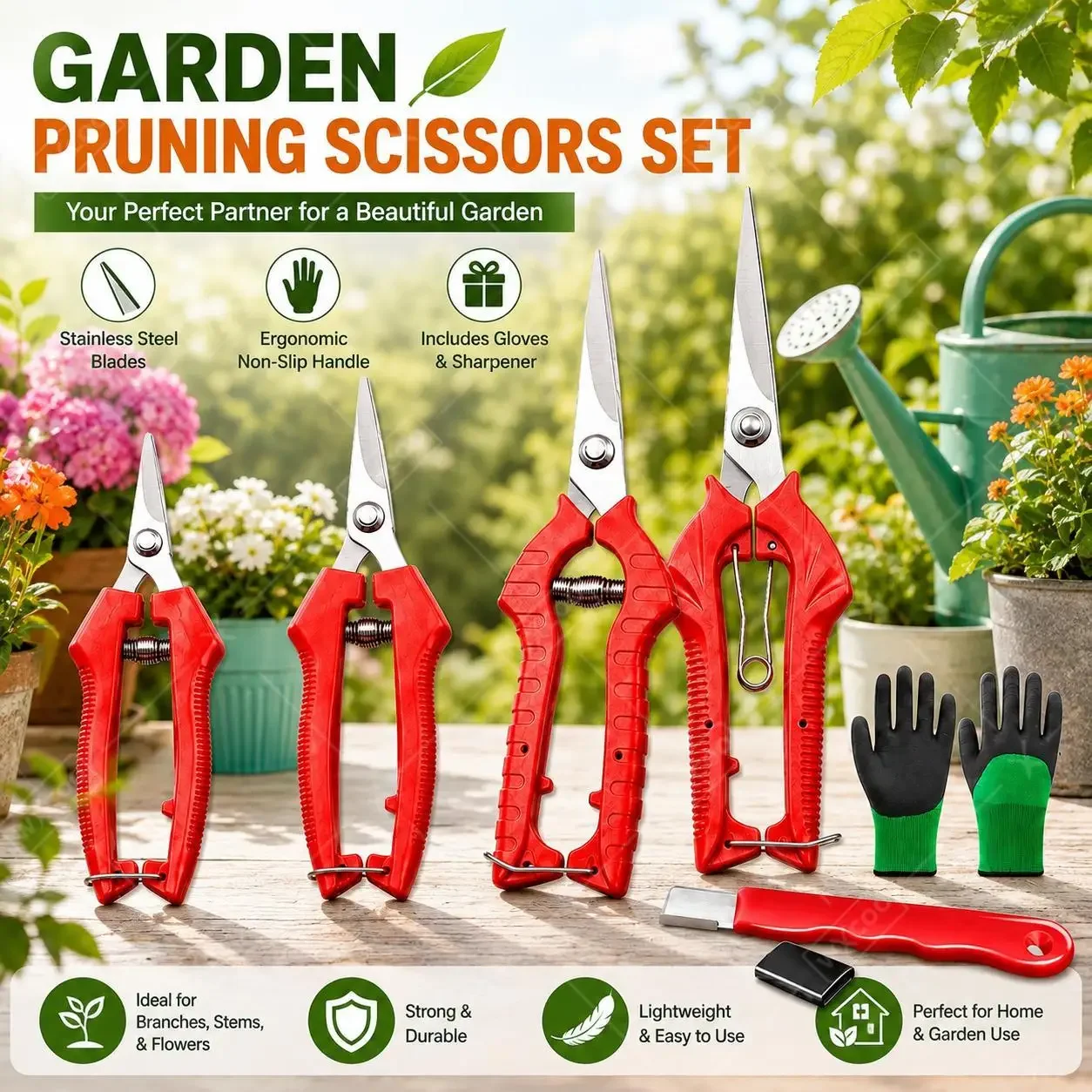 Garden Pruning Shears Household Hand Tools Orchard Farm Gardening Tools Fruit Picking Small Scissors Potted Branches Scissors