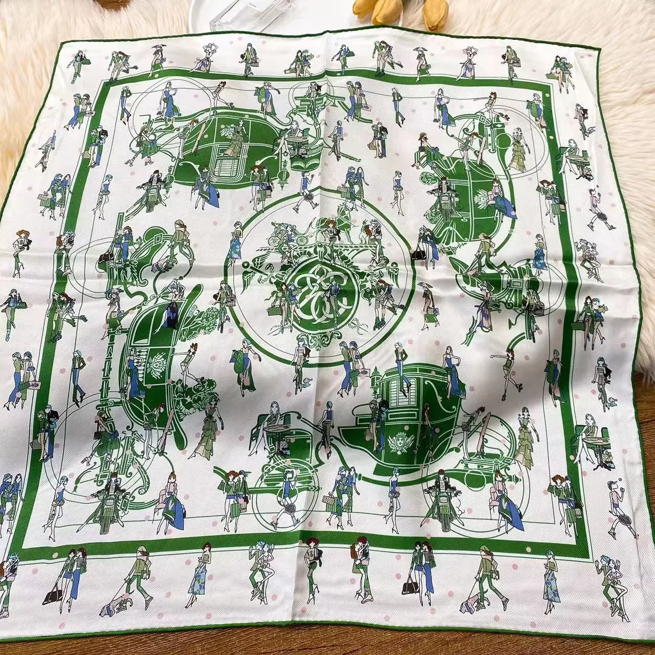 

Women Twill Scarf Small Square Bandanas Scarves Neck Clothing Accessories Valentine's Day Christmas Gift 65CM