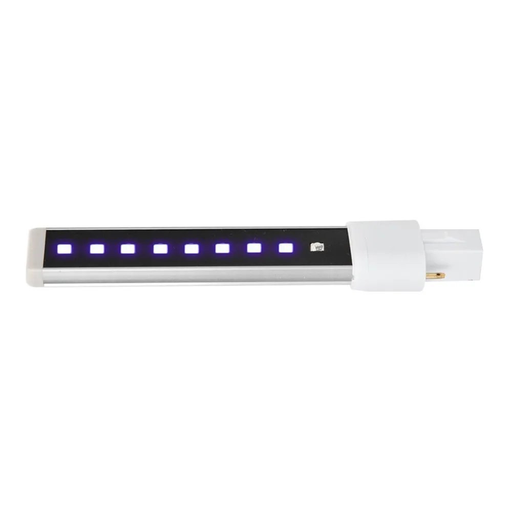 365+405nm Double Light Source Nail Gel Curing Dryer Light Aluminium Alloy Fast Drying Nail UV Light Bulb 9W Power Electric Tubes view 2