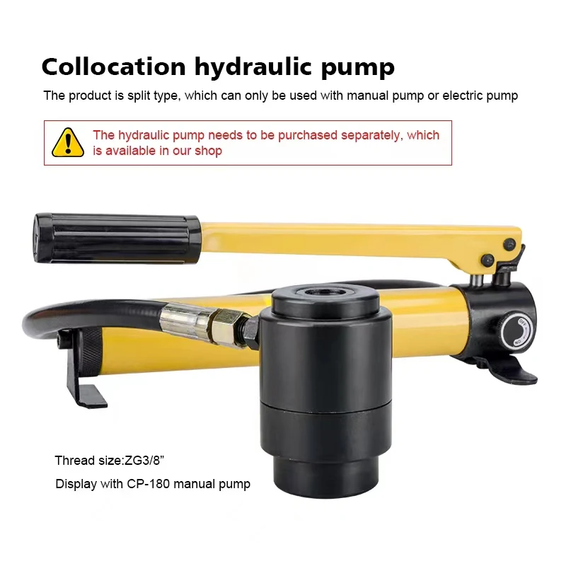 SYK-8B 10 Ton Hydraulic Knockout Punch Driver Tool Kit Manual Handle Puncher Tools With Hole Digger Set Metal Sheet Puncher