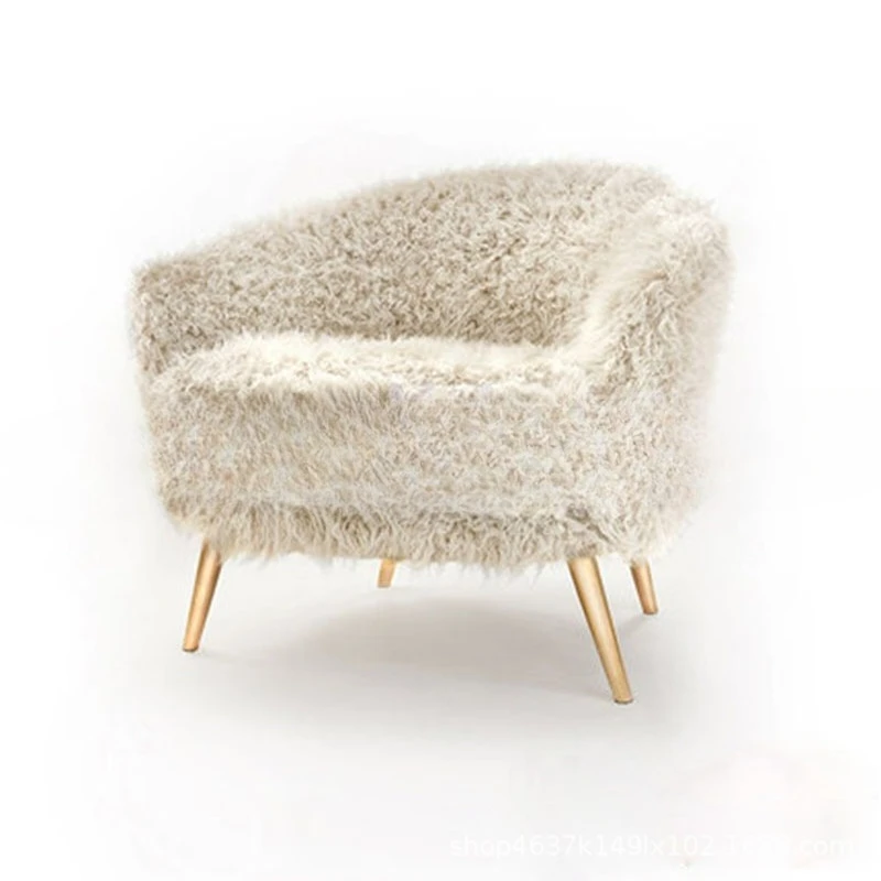 

Современное простое кресло-софа для отдыха, из нержавеющей стали, в стиле легкой роскоши, для балкона, кресло для принцессы, для макияжа.