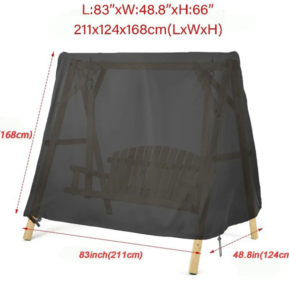 Patio Swing Cover A-Frame Swing Covers Waterproof Resistant Weather Protector 211x124x168cm For Various Outdoor Furniture