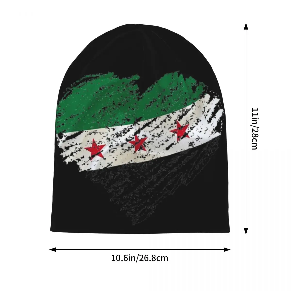 Syria Flag I Love Syria Slouchy Beanie Cap Women Men Winter Headwear Beanies Skullies Caps Bonnet Knitting Hats