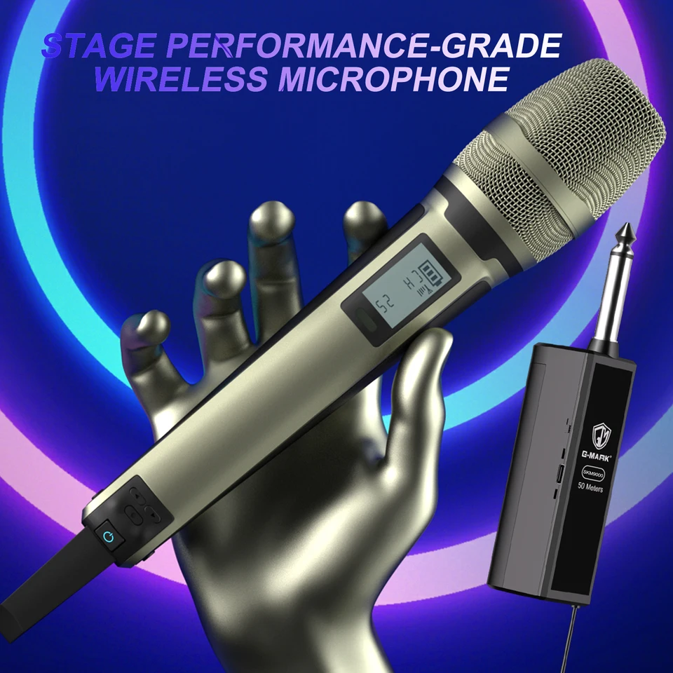 G-mark-プロフェッショナルワイヤレスマイク,uhf周波数,調整可能,究極