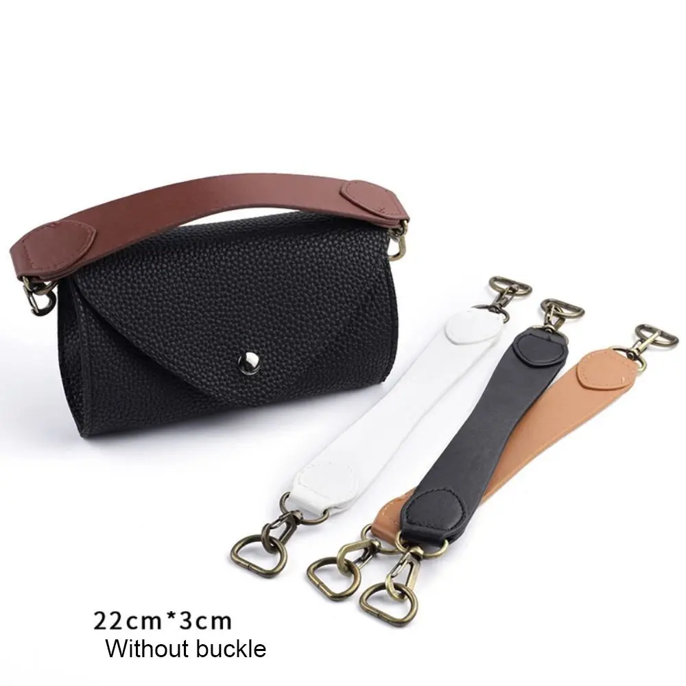 Solid Color Handle Short Strap Leather Handbag Strap Short Shoulder Bag Belt Replacement Bag Handle Fashion Armpit Bag Accessory